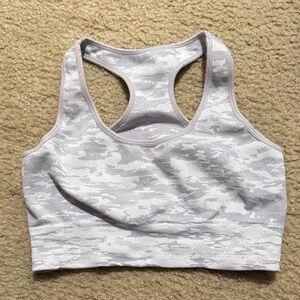 Gray Camo Sports Bra